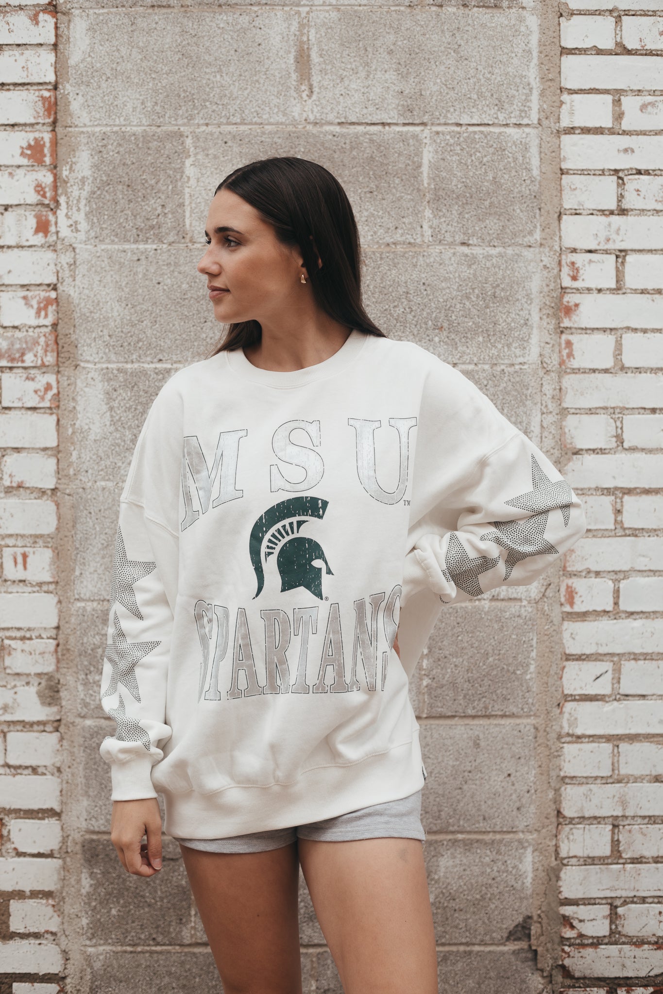 Ohio State Wynn Star Sleeve Oversized Crew