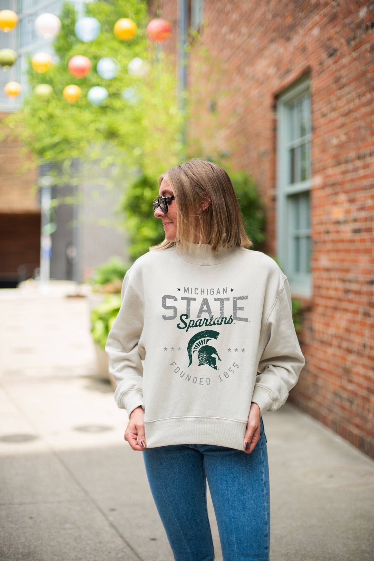 Michigan state deals cropped sweatshirt